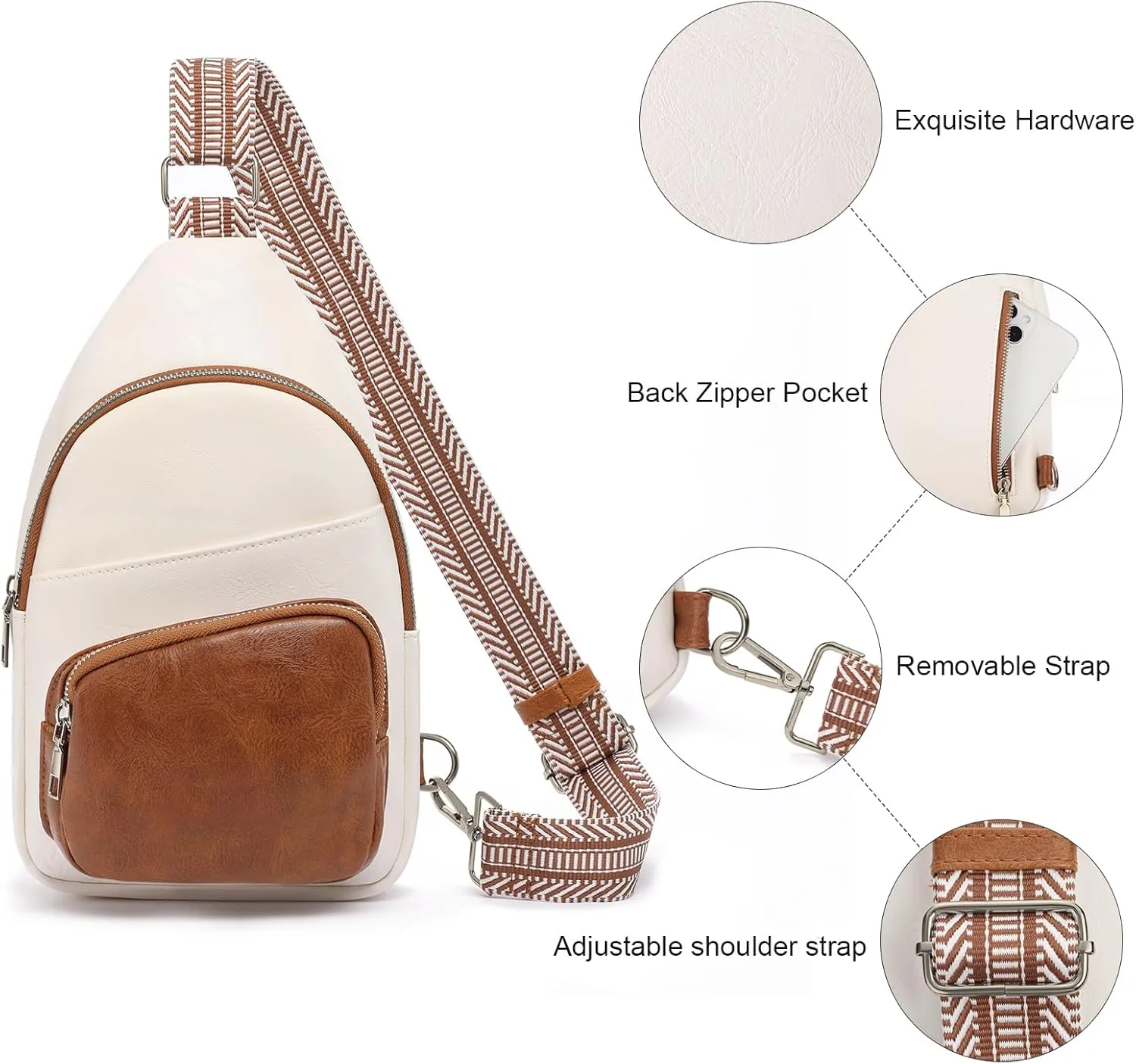 GOIACII Shoulder Bag Women Leather Sling Crossbody Bag