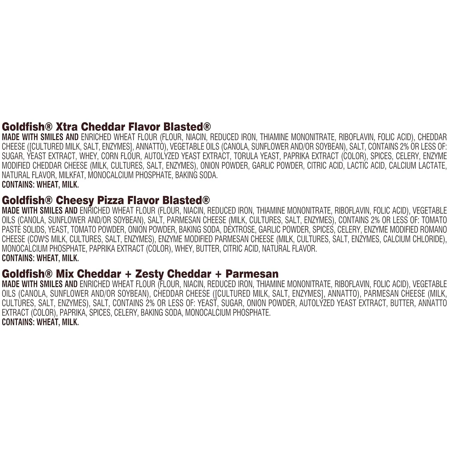 Goldfish Bold Mix Variety Pack Snack Crackers, 1 oz Snack Packs, 30 Ct Box