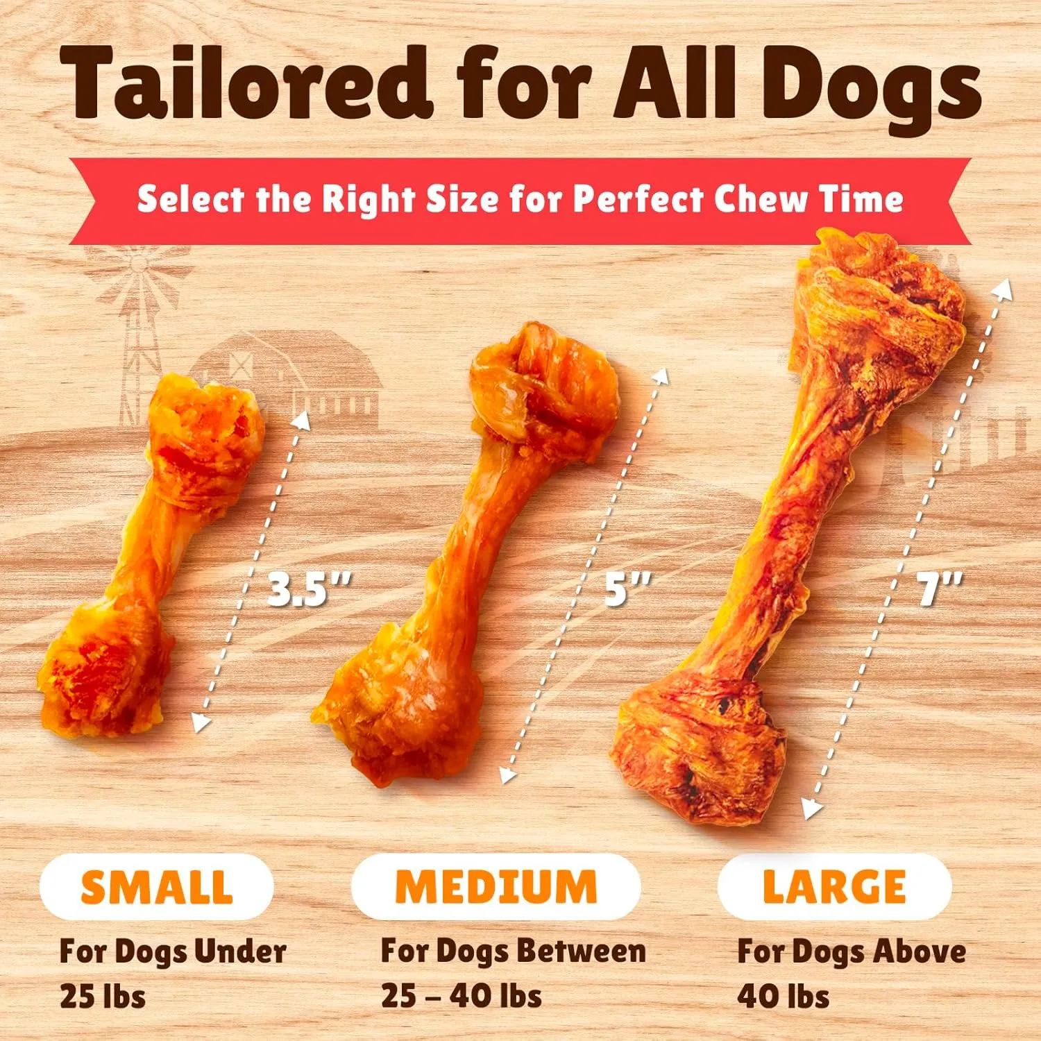 Gootoe Turkey Tendon Dog Treats, Turkey Tendon Bone (L) 3.53 oz, 100% USA-Sourced, Natural Snack, Premium Training Chews, Hypoallergenic, Reseal Value Bags, Size for Large Dogs