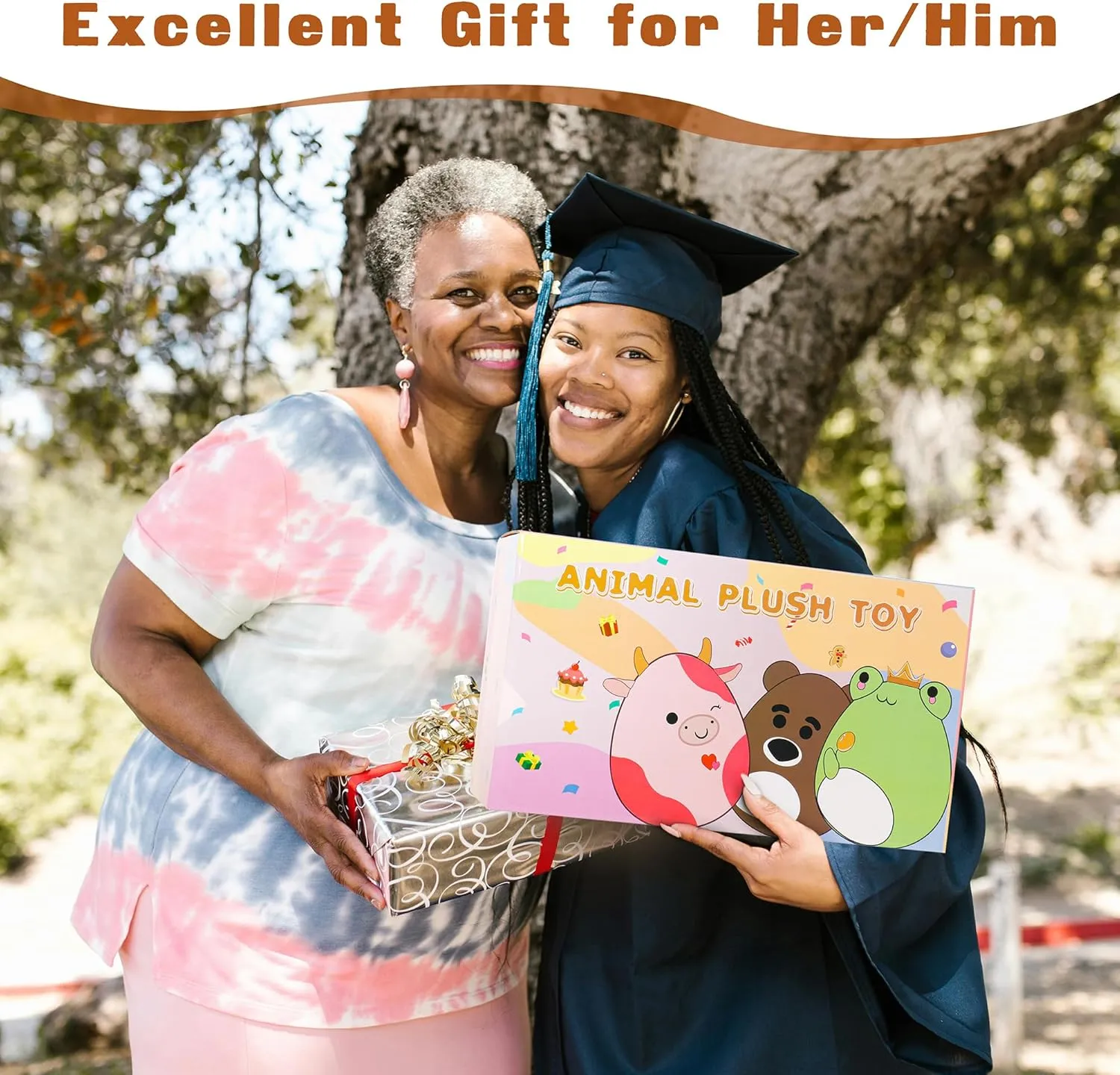 Graduation Gifts, Middle School 2025 Bear Stuffed Animals Plush with Mini Graduation Cap, Cute Doll Pillow Toys for High/Elementary School Students
