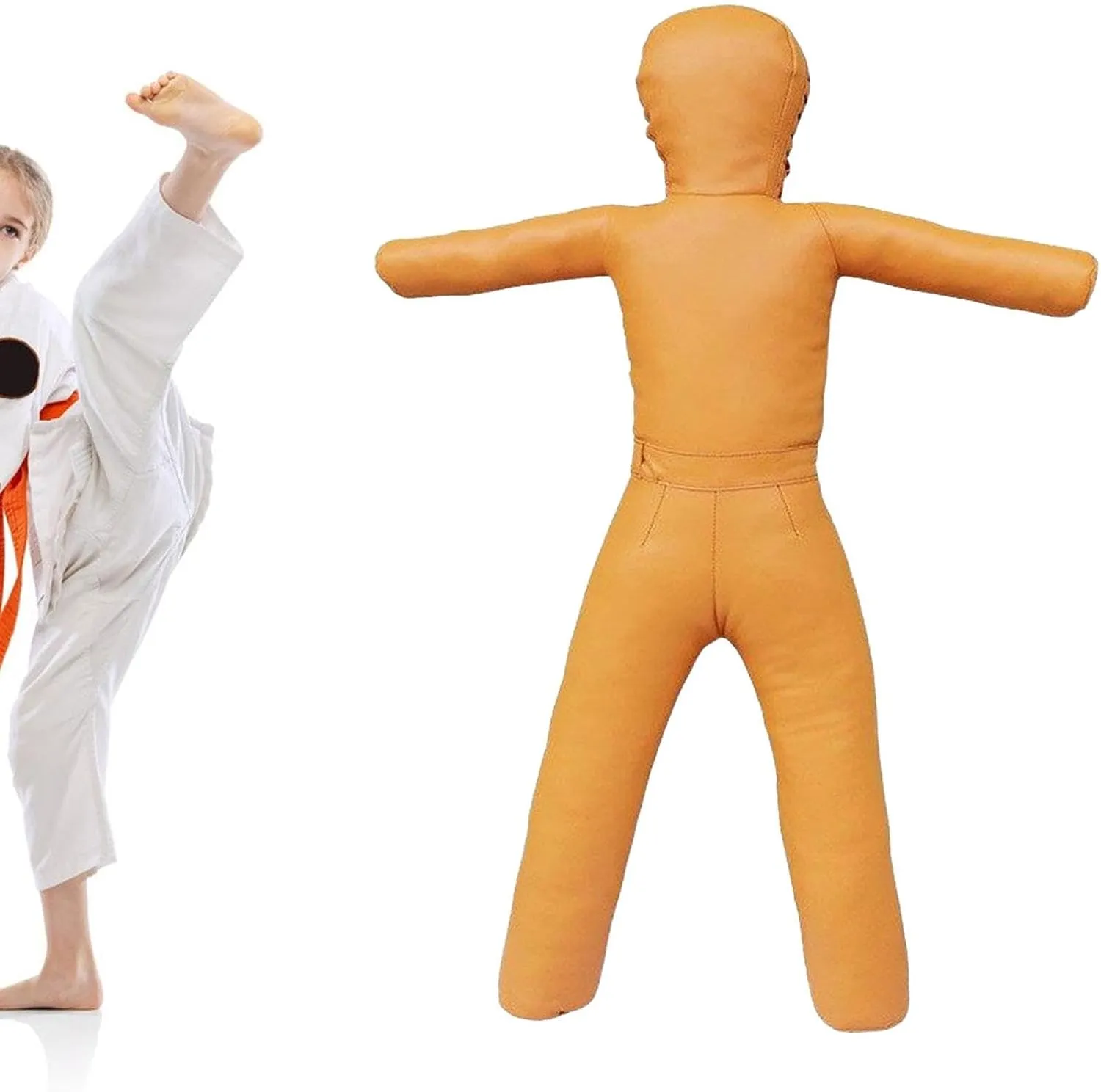 Grappling Dummy Brazilian Jiu Jitsu Dummy Unfilled Multiuse Adults Sturdy Martial Arts PU Leather for Kickboxing Karate