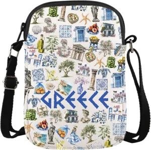 Greece Gift Greece Family Trip Gift Greek Vocation Gift Greece Travel Bag Greece Souvenir Crossbody Bag