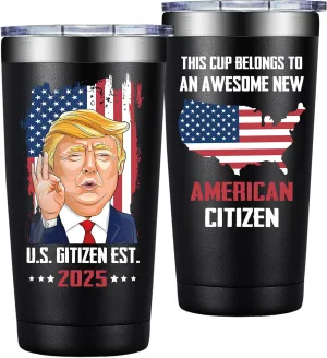 Grifarny US Citizenship Gifts - New American Citizen Gifts for Family Friends - This Cup Belongs to an Awesome New American Citizen Tumbler 20 oz
