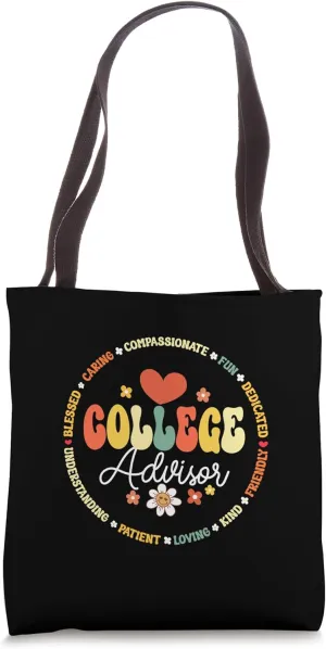 Groovy College Advisor Appreciation Week Back to School Tote Bag