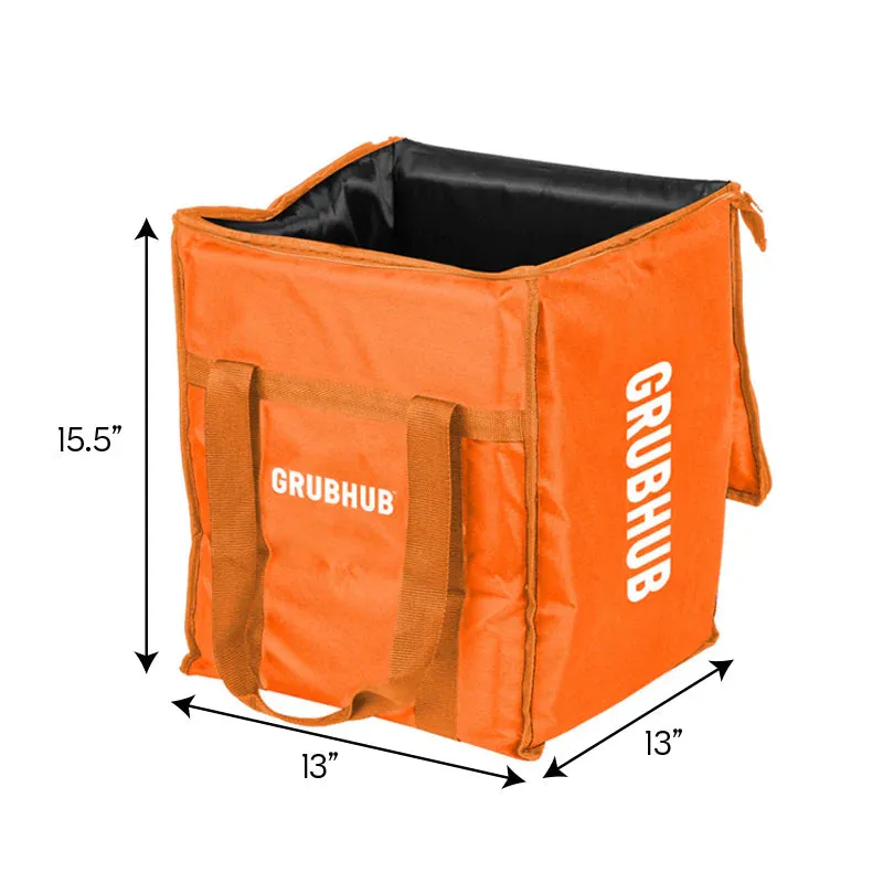 Grubhub Insulated Bag with Black Polyester Lining (15.5x13x13)