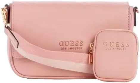 GUESS Factory Bryxton Faux-Leather Crossbody, Pink