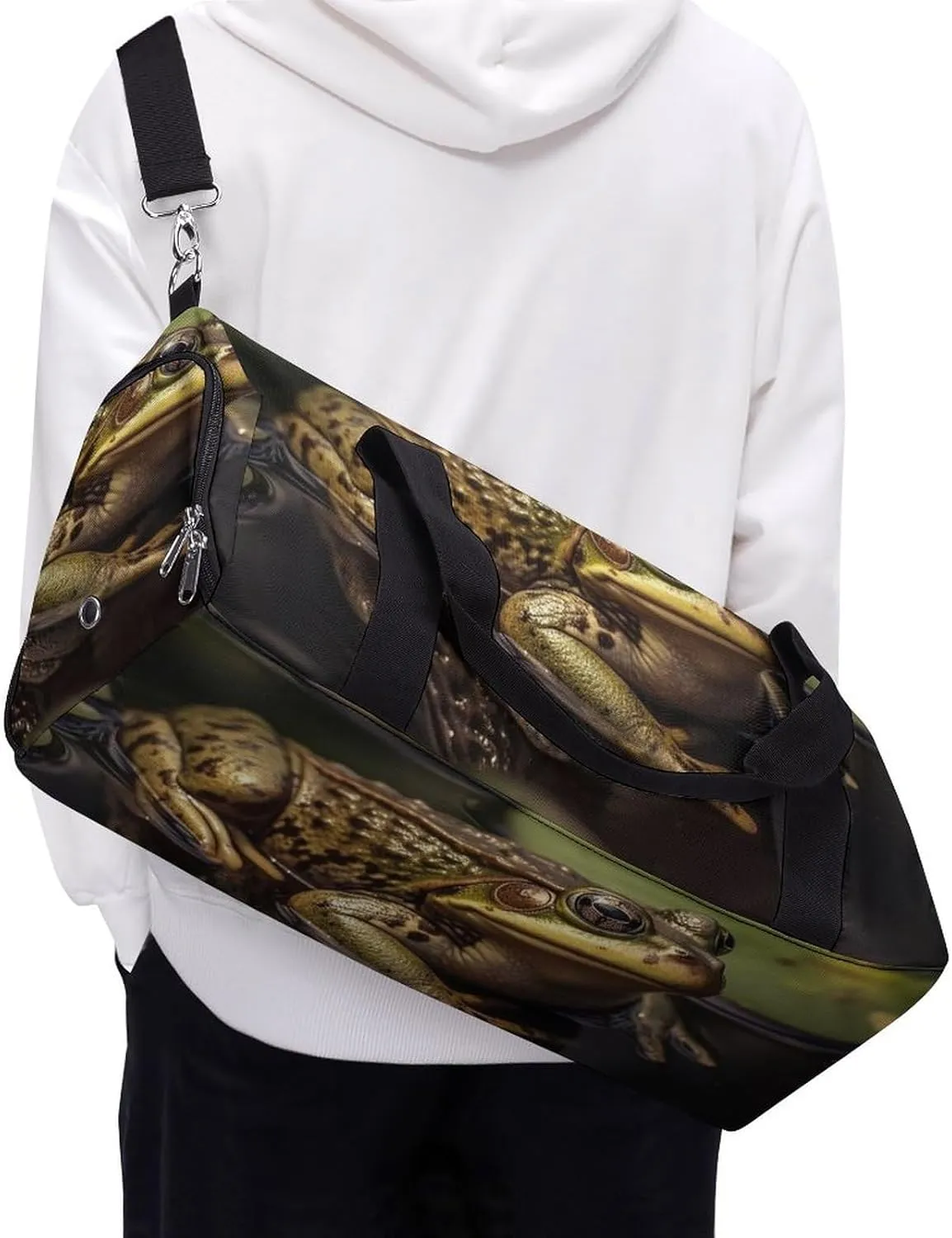 Gym Bag Animals in Water Duffel Bag for Men Women Travel Overnight Bag with Shoe Compartment Workout Bags