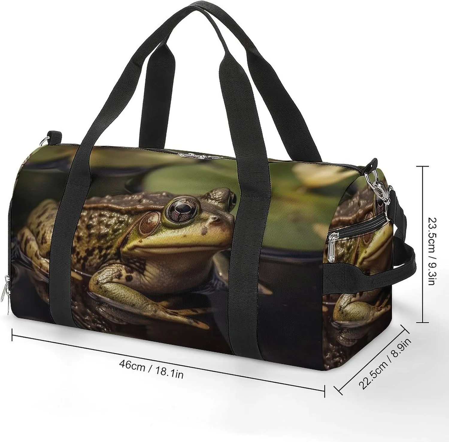 Gym Bag Animals in Water Duffel Bag for Men Women Travel Overnight Bag with Shoe Compartment Workout Bags