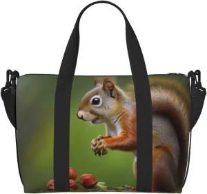 Gym Bag squirrel Duffel Bag for Men Women Travel Overnight Bag with Shoe Compartment Workout Bags