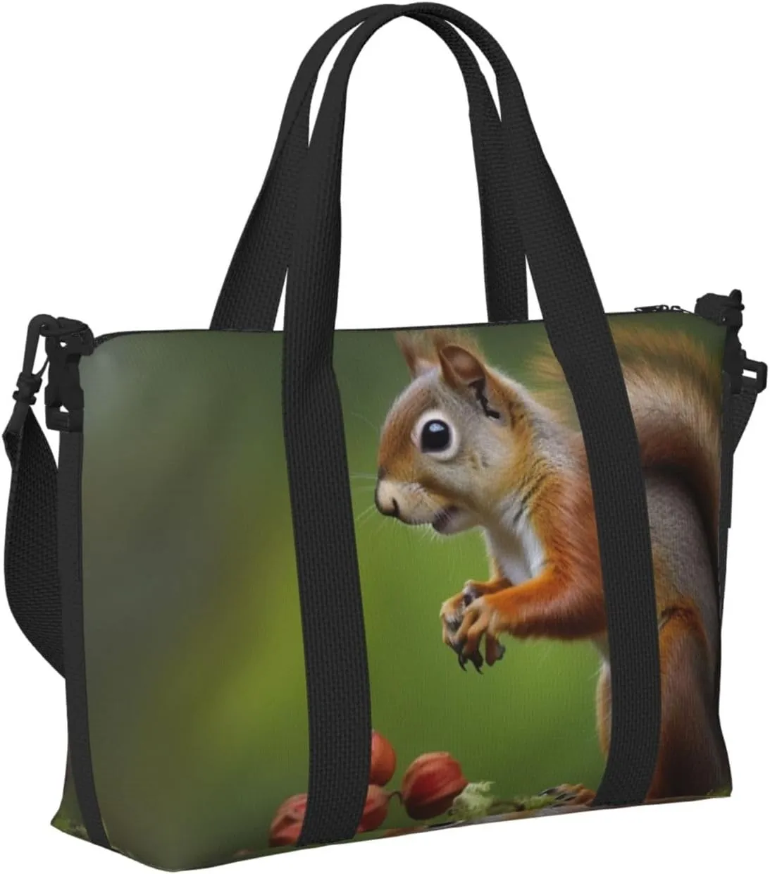 Gym Bag squirrel Duffel Bag for Men Women Travel Overnight Bag with Shoe Compartment Workout Bags