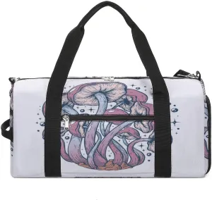 Gym Duffel Bag with Shoe Compartment Wet Pocket, Mushrooms Travel Bag for Men Women, style-3