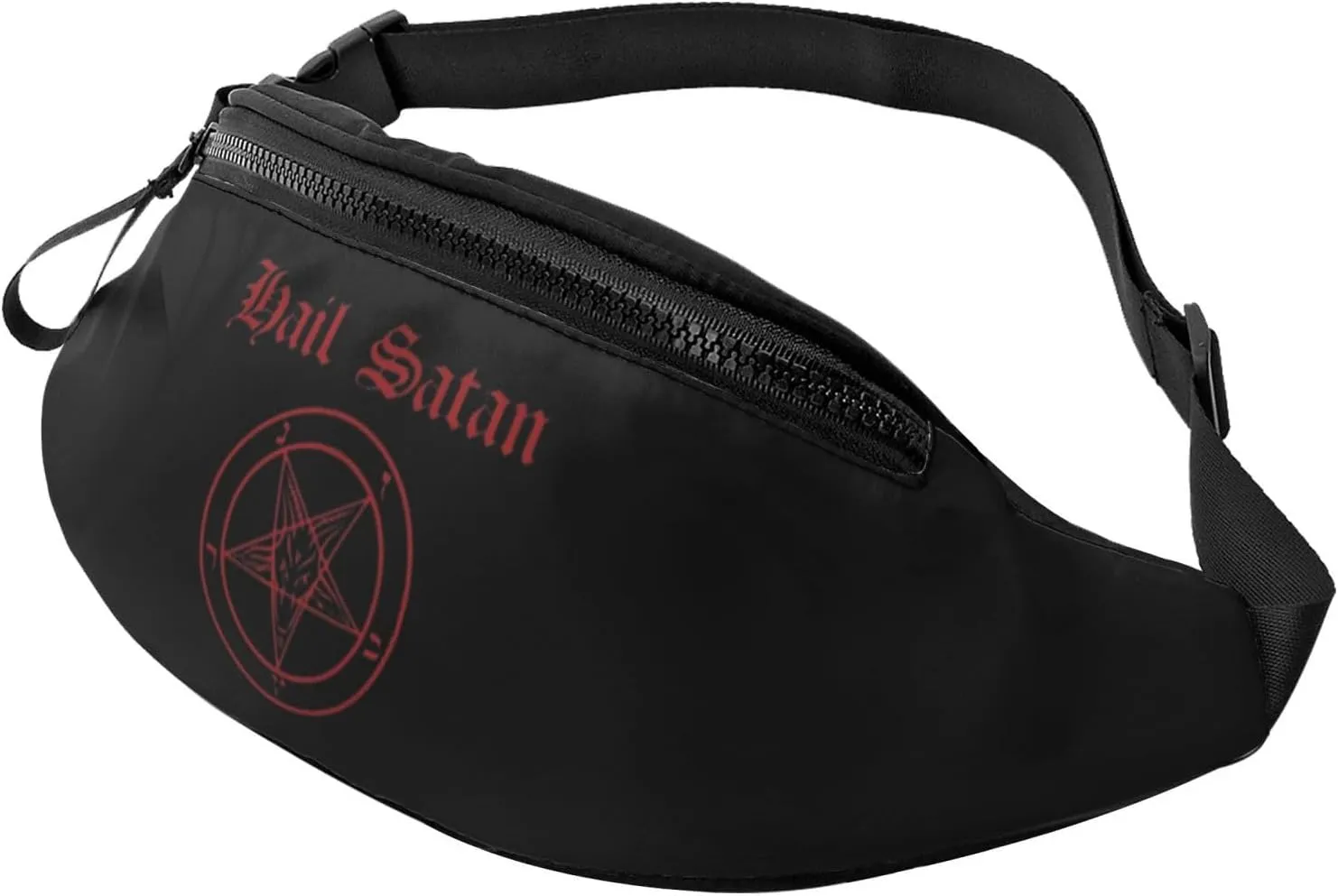 Hail Satan Satanic Pentagram Unisex Leisure Waist Bag Outdoor Sports Running Waist Bag Business Travel Mobile Phone Bag