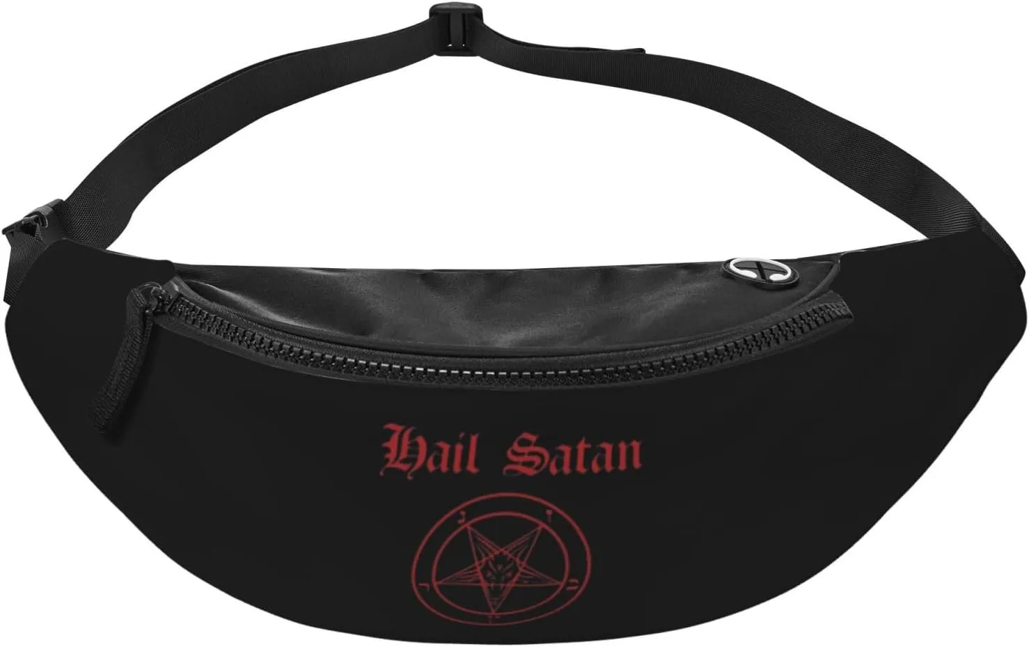 Hail Satan Satanic Pentagram Unisex Leisure Waist Bag Outdoor Sports Running Waist Bag Business Travel Mobile Phone Bag