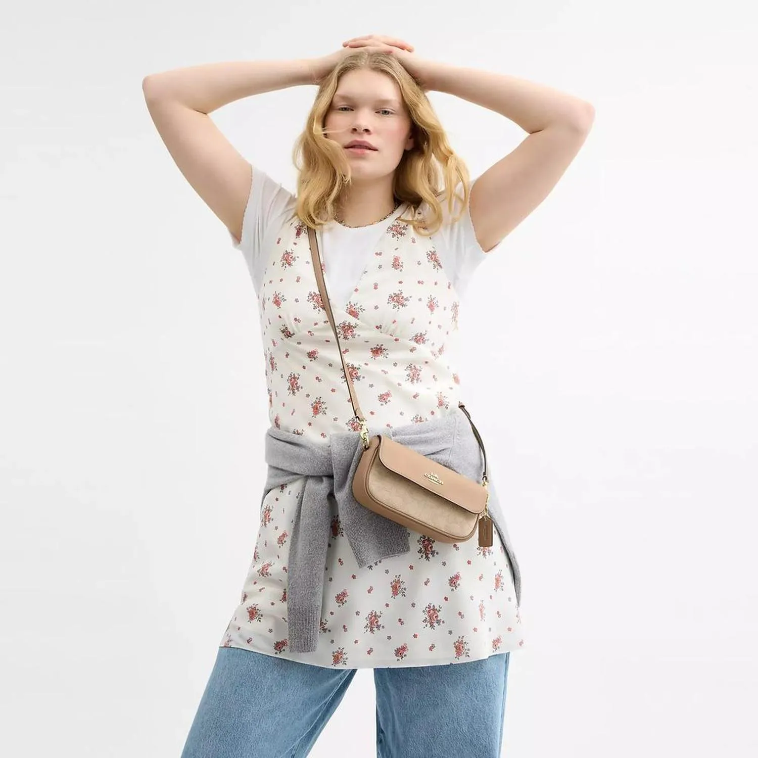 Hailey Flap Bag With Signature Canvas