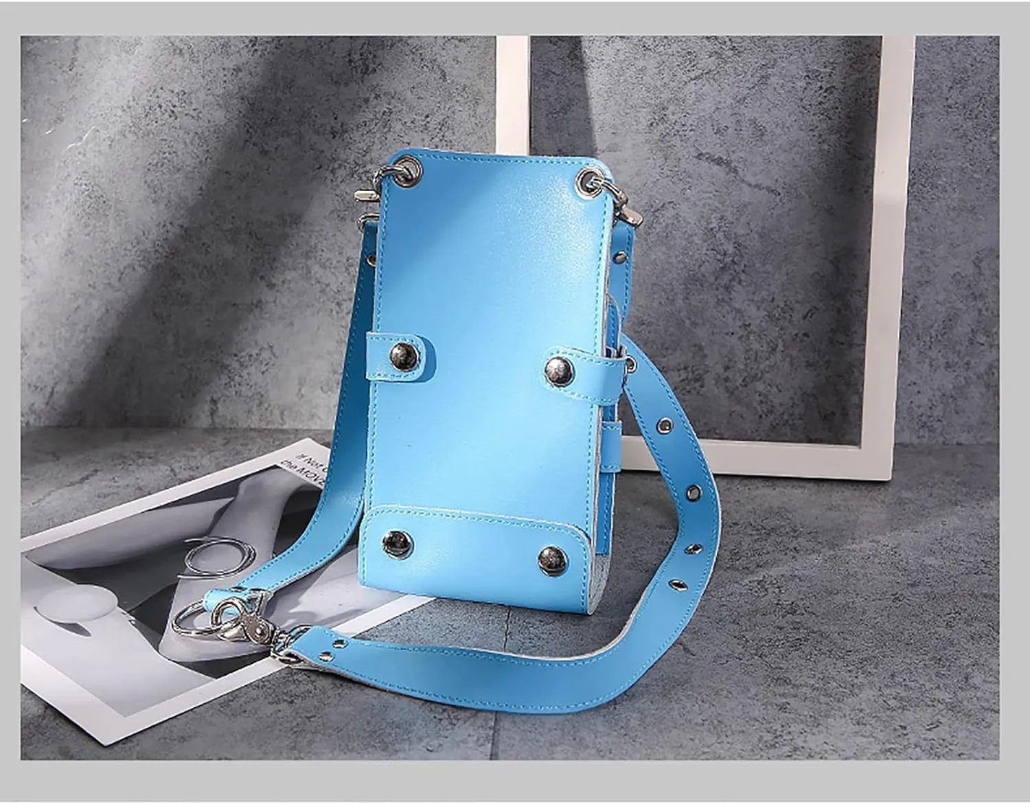 Hairstylist Scissors Bag,Hair Scissor Holster Pouch with Waist Shoulder Belt for Hairdressers Barber Genuine Leather Shears Hairdressing Tool Case Bag Holder Yellow