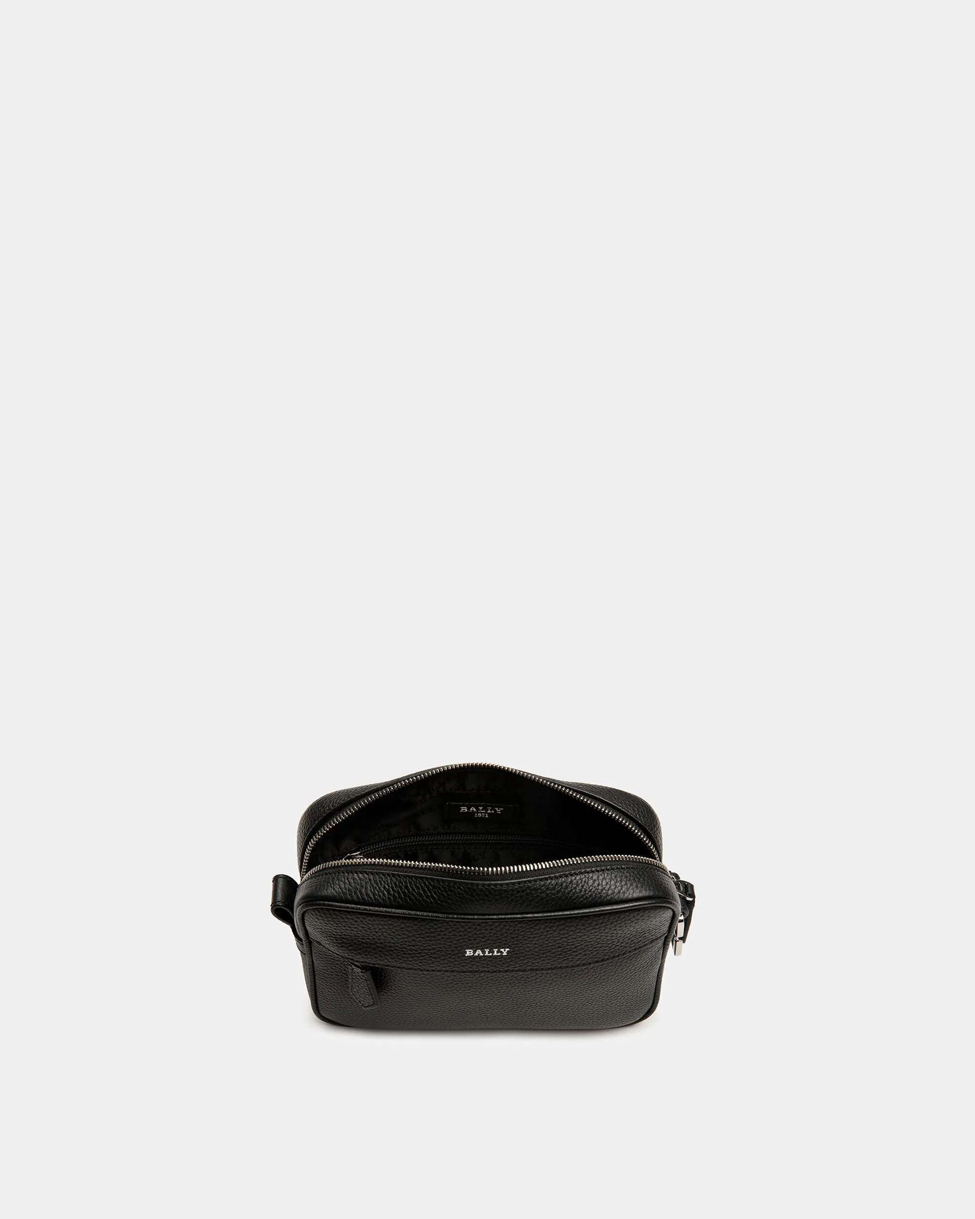 Hal Leather Crossbody Bag In Black And Palladium