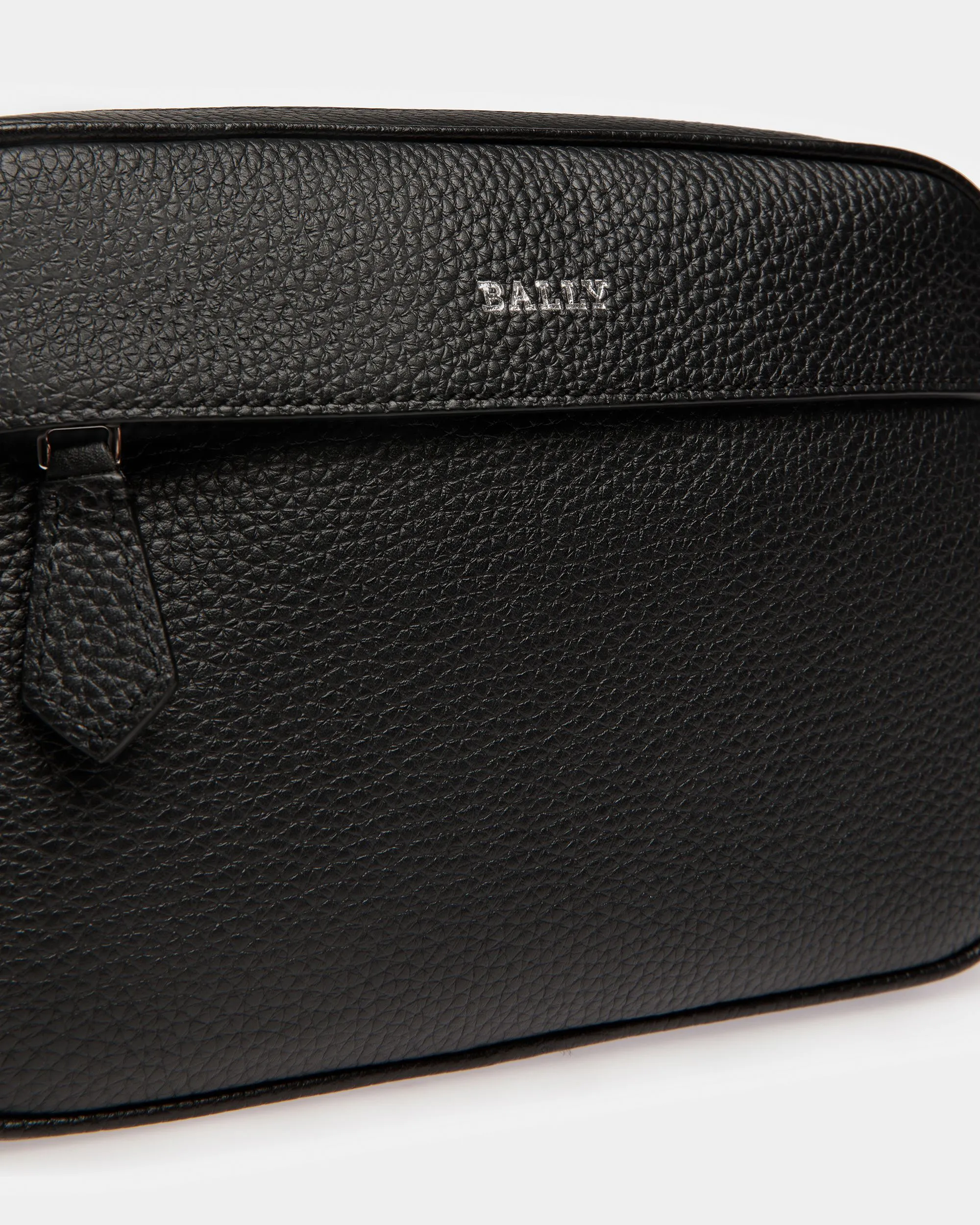 Hal Leather Crossbody Bag In Black And Palladium
