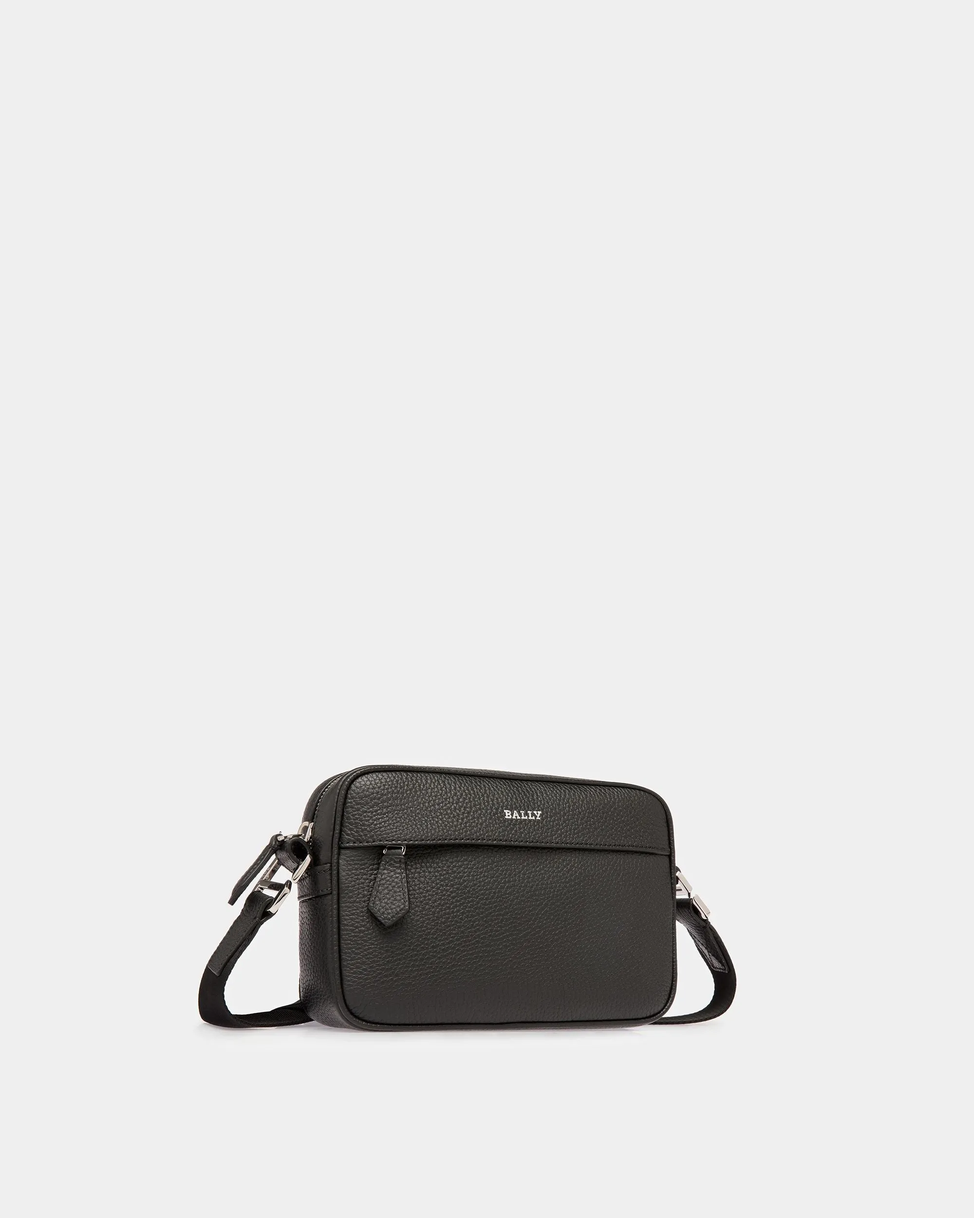 Hal Leather Crossbody Bag In Black And Palladium