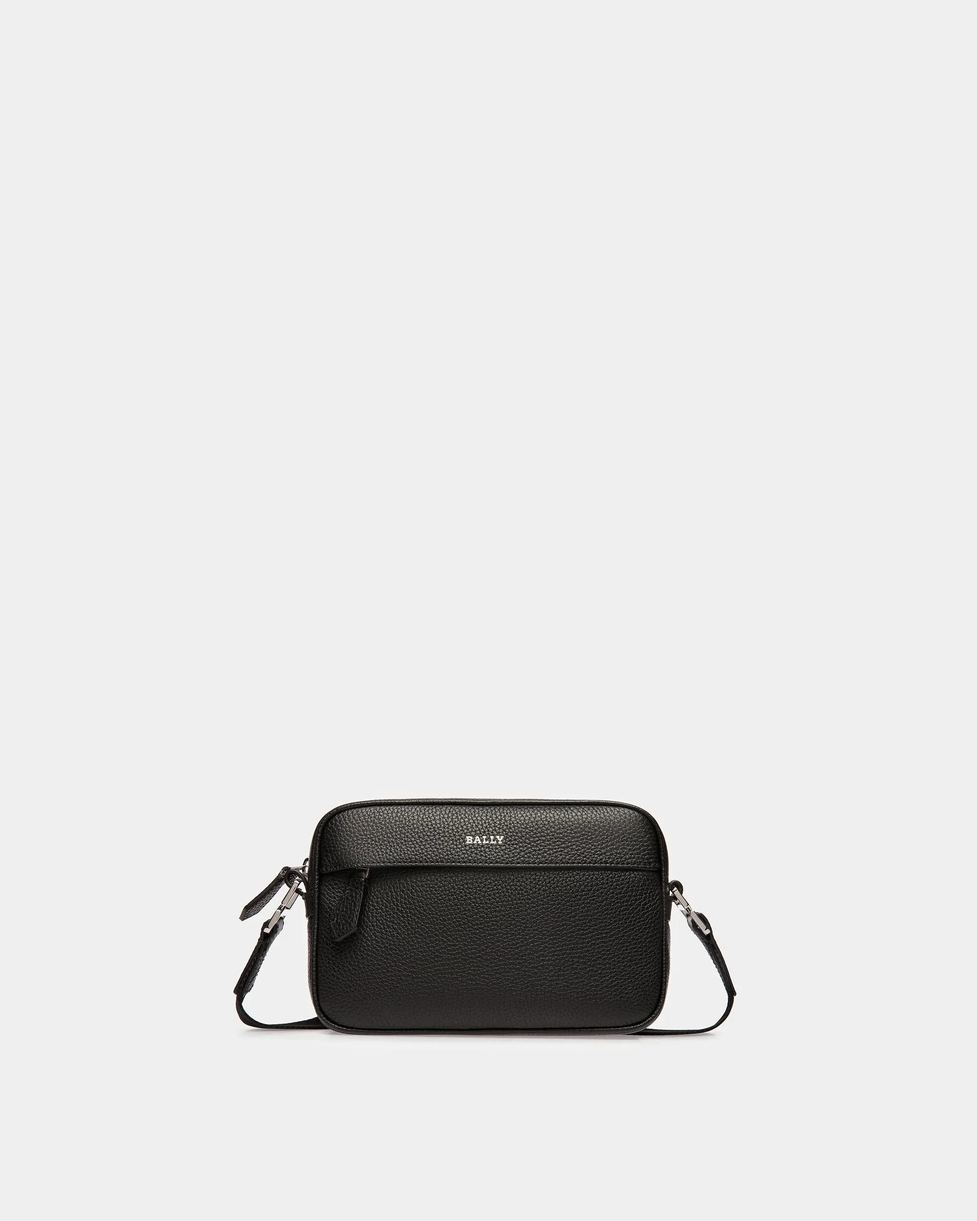 Hal Leather Crossbody Bag In Black And Palladium
