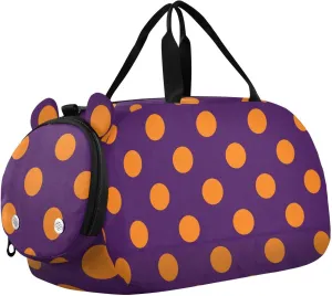 Halloween Orange Polka Dots Duffel Bags for Boys Small Gym Bags for Teens Dance Bag for Girls