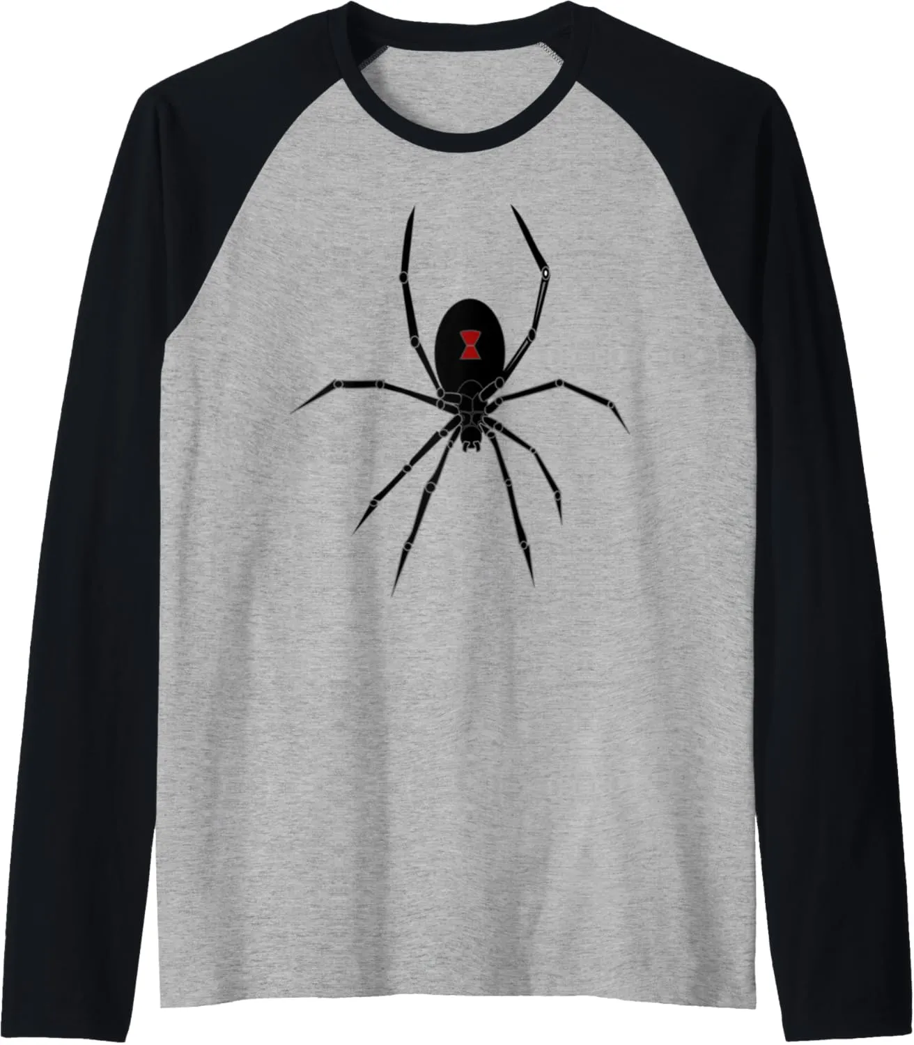Halloween Spider Redback Black Widow Insect Women Men Kids Raglan Baseball Tee