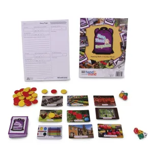 hand2mind Here, There & Everywhere Game, Math Games, Teacher Supplies, Math Manipulatives, Classroom Supplies for Teachers Elementary, Choose Your Own Adventure Game, Math Tools