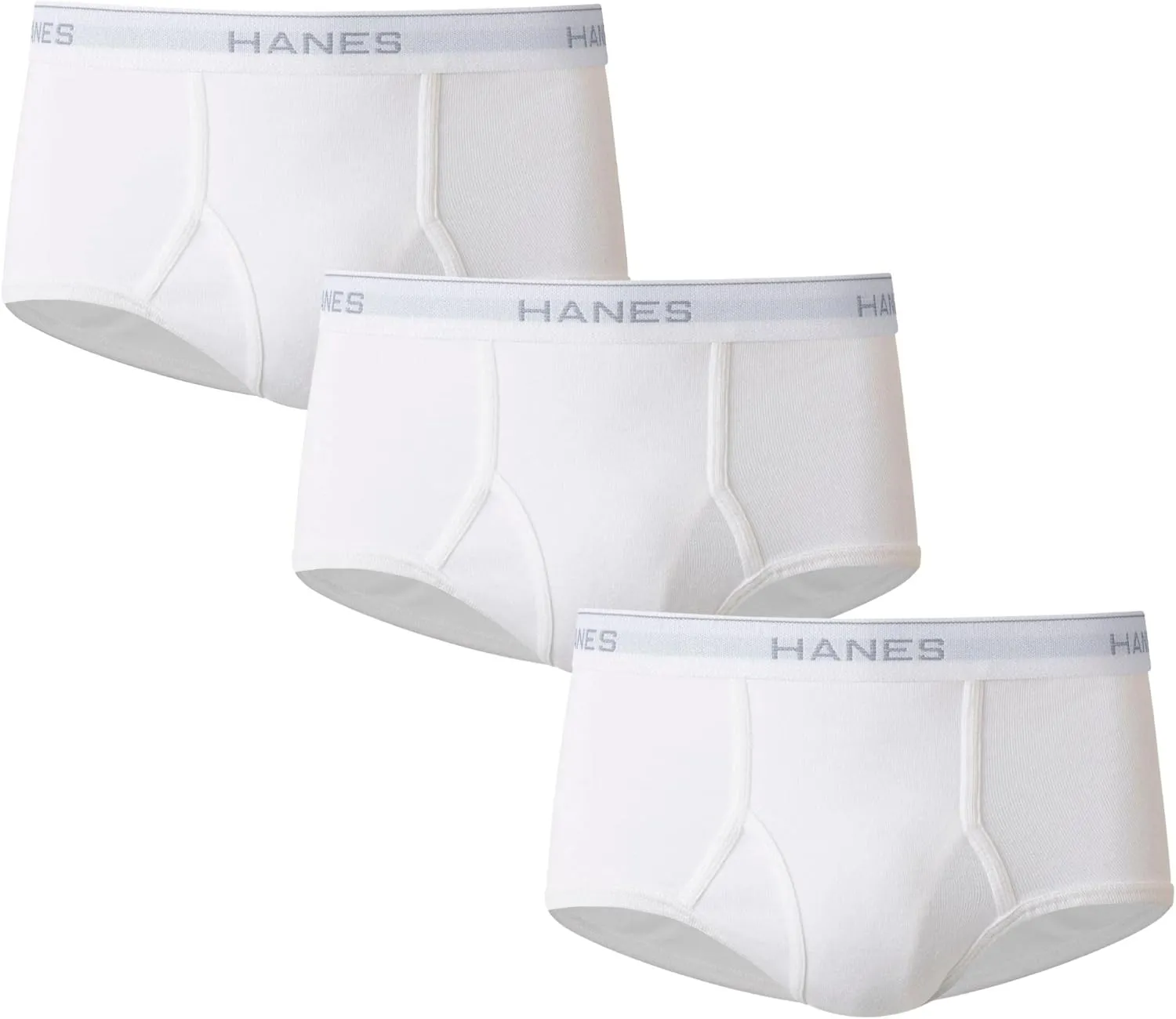 Hanes Men's Moisture-Wicking Cotton Briefs, Available in White and Black, Multi-Packs Available