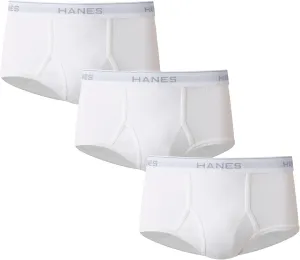 Hanes Men's Moisture-Wicking Cotton Briefs, Available in White and Black, Multi-Packs Available