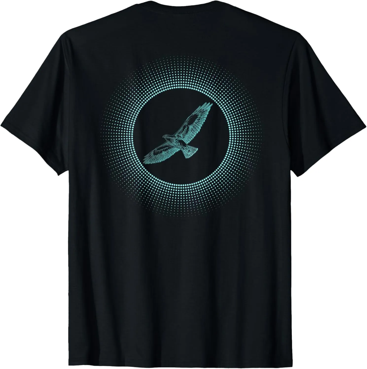 Hawk Invert T-Shirt - Unisex-Adults, Kids - Black - Short Sleeve - Classic Fit - Polyester 100% - Bird Print Design