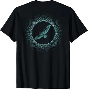 Hawk Invert T-Shirt - Unisex-Adults, Kids - Black - Short Sleeve - Classic Fit - Polyester 100% - Bird Print Design