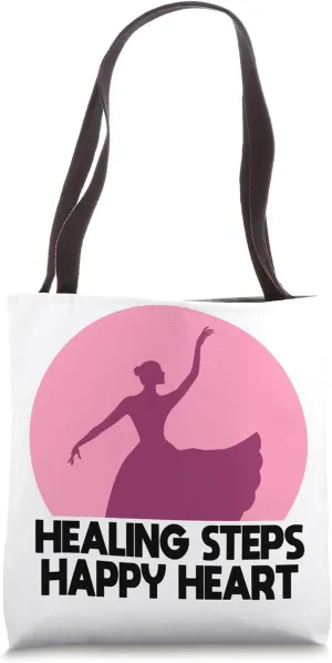 Healing Steps Happy Heart Ballerina Dance Tote Bag