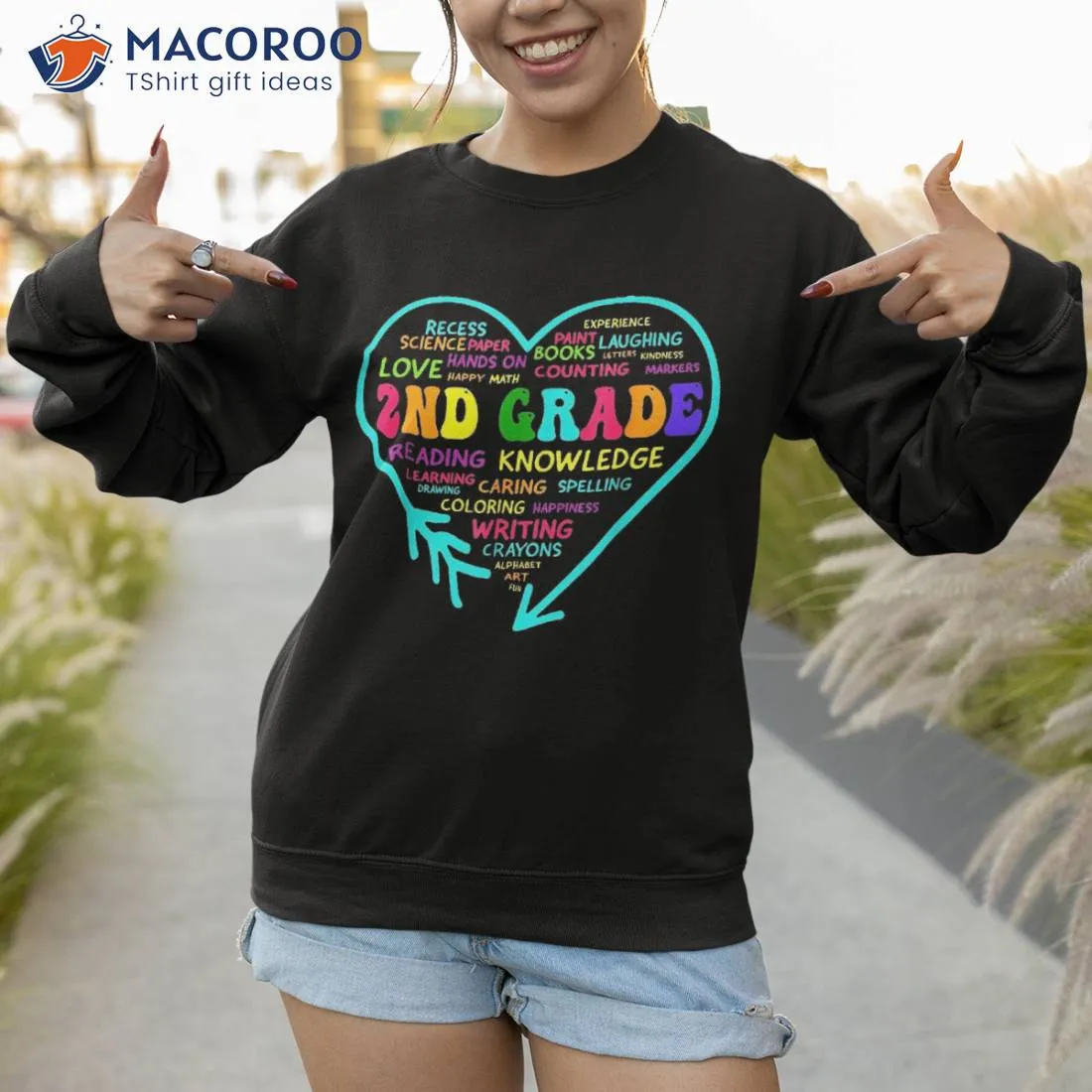 Heart Tee 2nd Grade Team Teacher Student Back To School Shirt