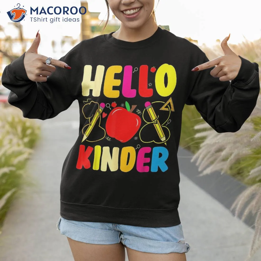 Hello Kindergarten Teacher Student Kids Back To School Gift Shirt