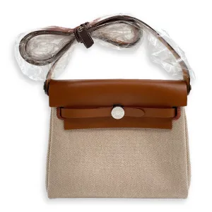 Herbag 20 Ecru/Fauve in Canvas, Palladium hardware