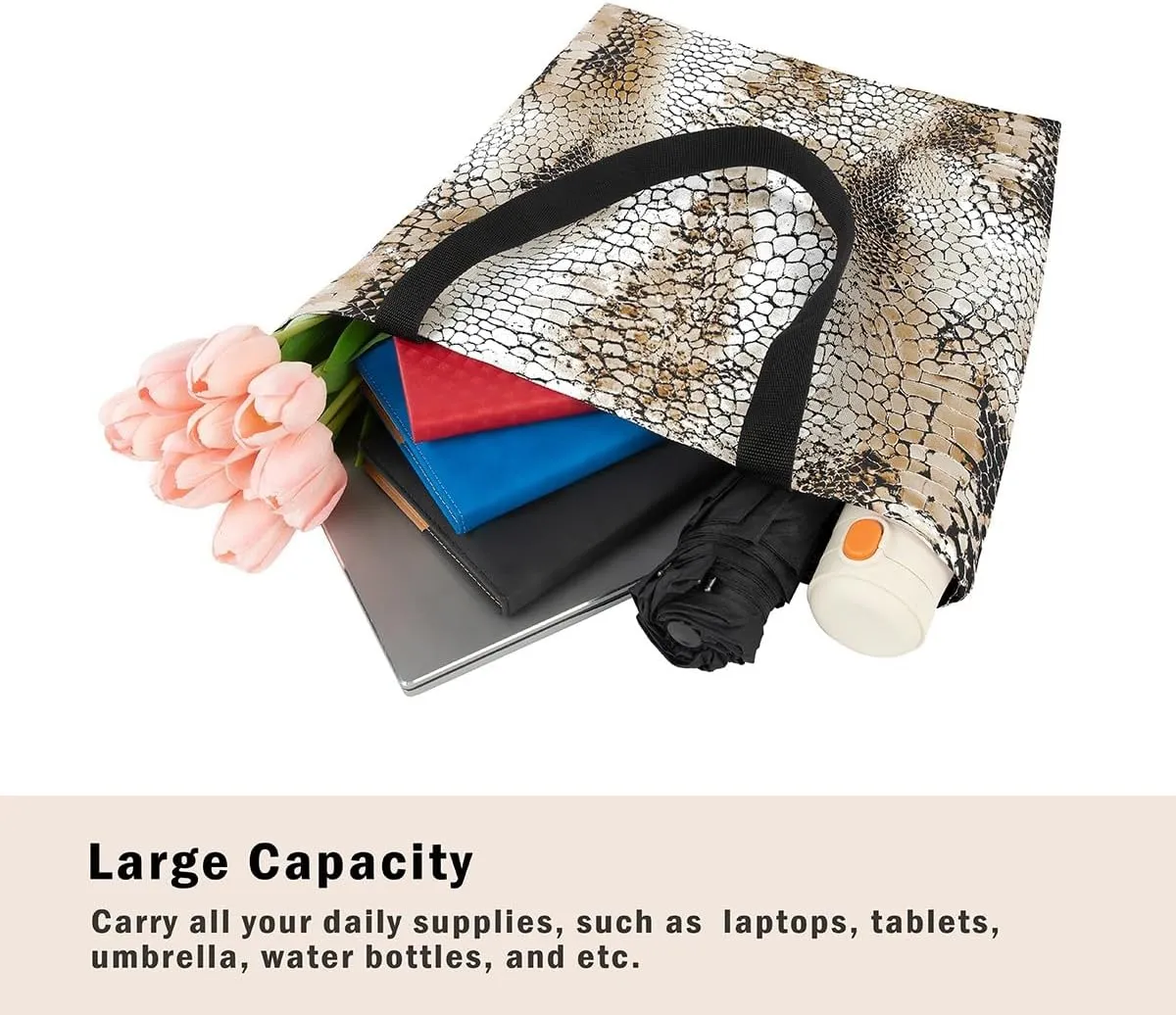 Hippo Canvas Tote Bag for Women,Cartoon Animal Large Capacity Gym Bag Garden Flower Cute Wildlife Cotton Bags
