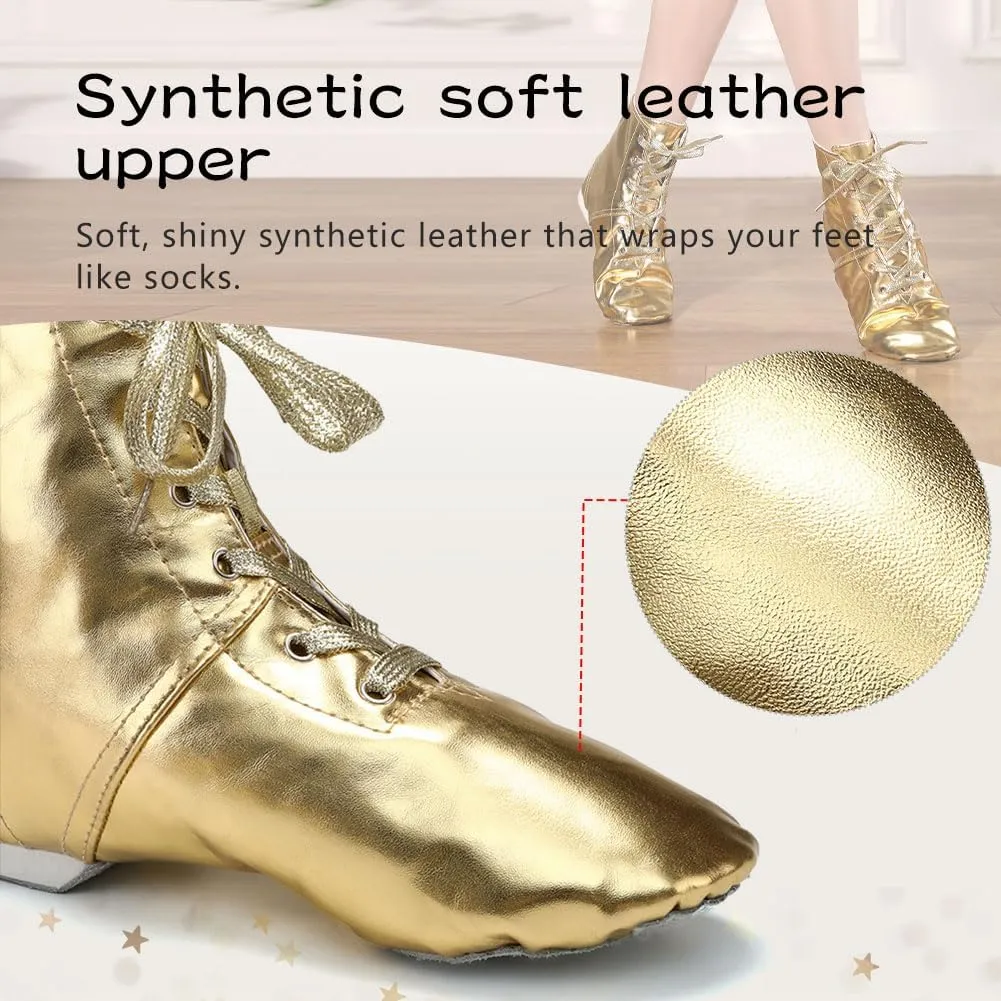 HIPPOSEUS Women Jazz Shoes Split Sole Dance Boots Ballet Dance Shoe for Men