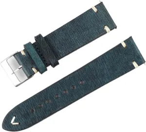 HMFang Genuine Cow Leather Watchband 18mm 20mm 22mm 24mm Stainless Steel Pin Buckle Watch Strap Replacement For Men Women