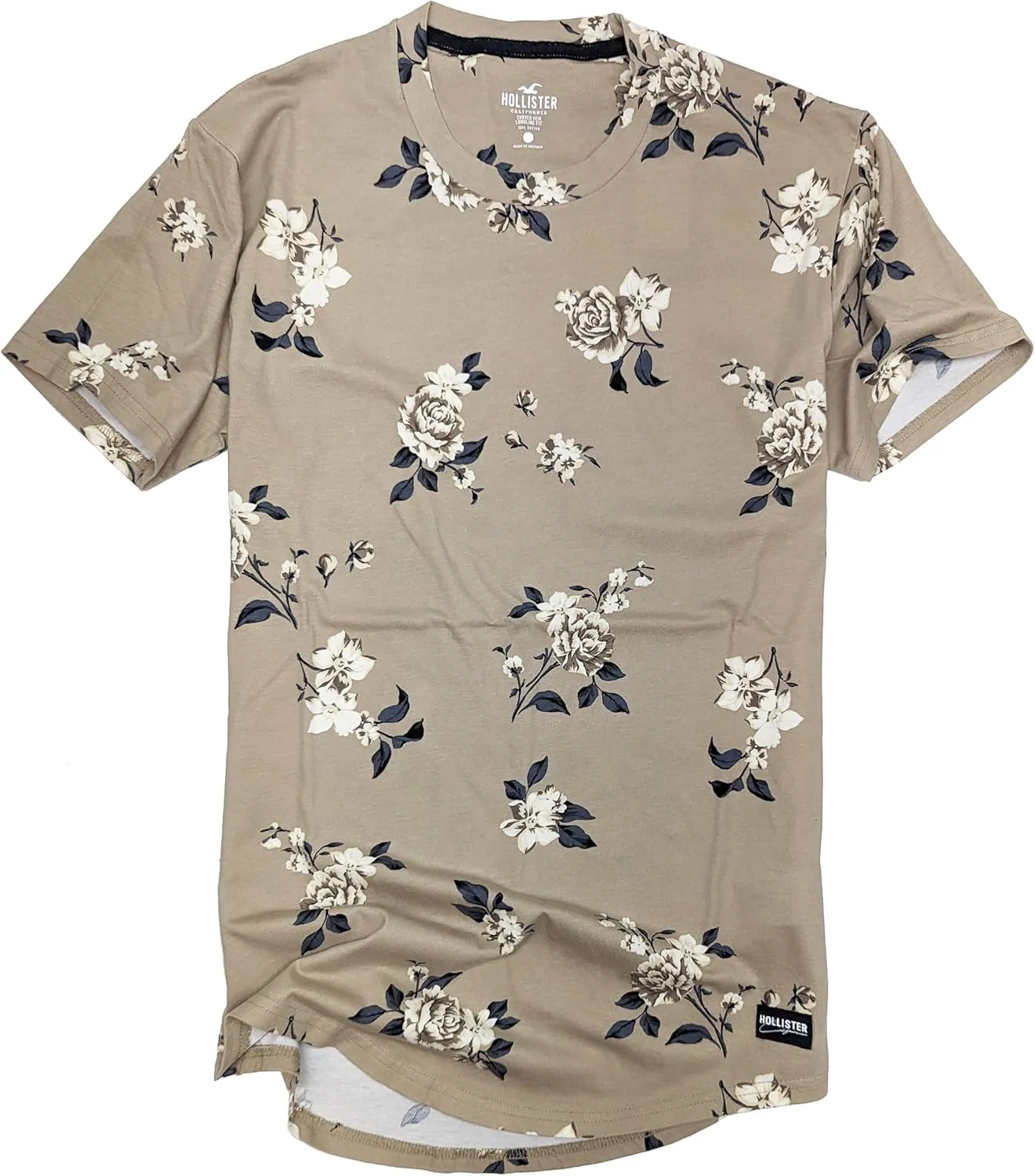 Hollister California Men's Longline (Longer Length) 100% Cotton T-Shirt (Single/Packs) HOM C_L