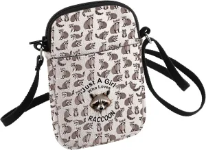 HOLLP Raccoon Crossbody Bag Gift Just A Girl Who Loves Raccoon Small Sling Bag for Raccoon Lover