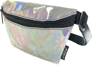 Holographic Fanny Pack for Men Girls Neon Fanny Pack Women Essentials Rave Accessories Cute Fanny Packs for Women Fashionable Iridescent Festival Bag Fashion Waist Retro 80s 90s (82970)