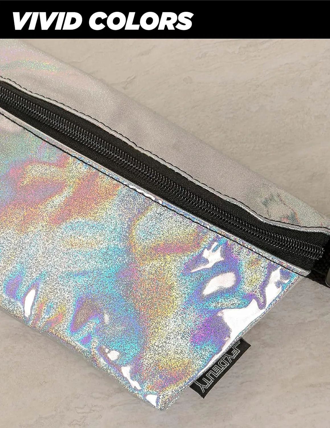 Holographic Fanny Pack for Men Girls Neon Fanny Pack Women Essentials Rave Accessories Cute Fanny Packs for Women Fashionable Iridescent Festival Bag Fashion Waist Retro 80s 90s (82970)