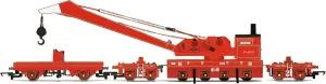 Hornby R60077 BR, Operating Maintenance Crane - Era 4 Rolling Stock - Wagons for Model Railway Sets, Black