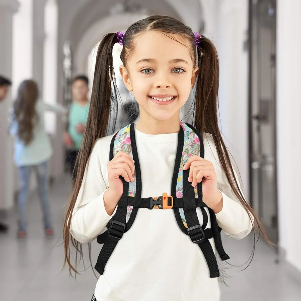 Horse And Flower Toddler Backpack Preschool Backpack Travel Bag for 3-8 Years Baby Girl Boy