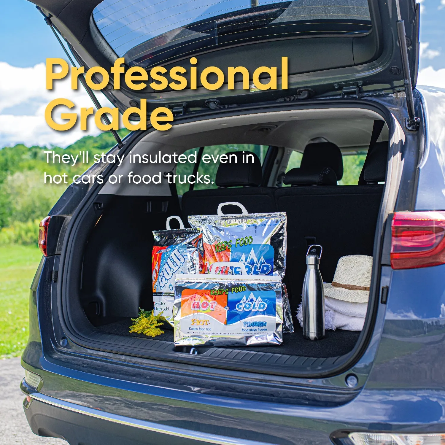 Hot and Cold Reusable Insulated Bag 12"x13.5" - 72 Pack