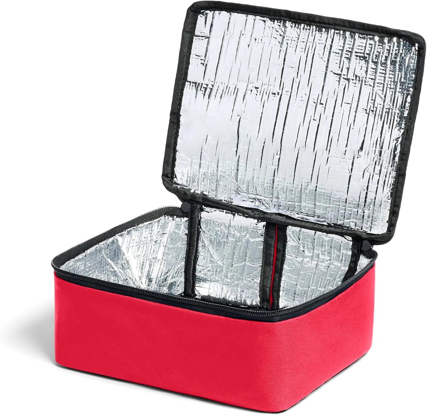 HOTLOGIC Mini Heated Lunch Box with Glass Container - Portable Electric Food Warmer for Men and Women - Great for Work, Office, and Construction - Cook, Reheat, and Eat on the Go - 120V - Red