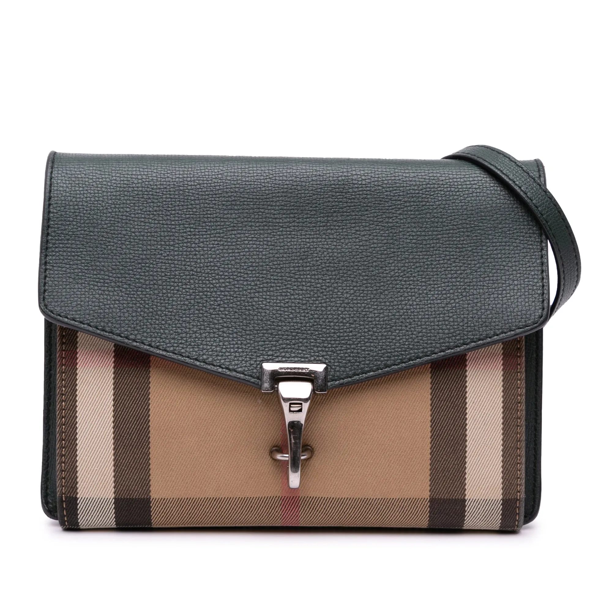 House Check Canvas and Leather Derby Macken Crossbody