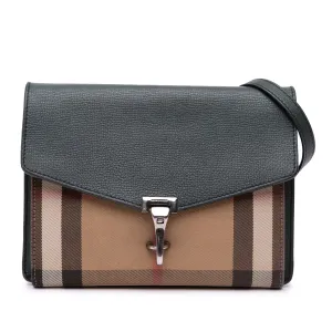 House Check Canvas and Leather Derby Macken Crossbody