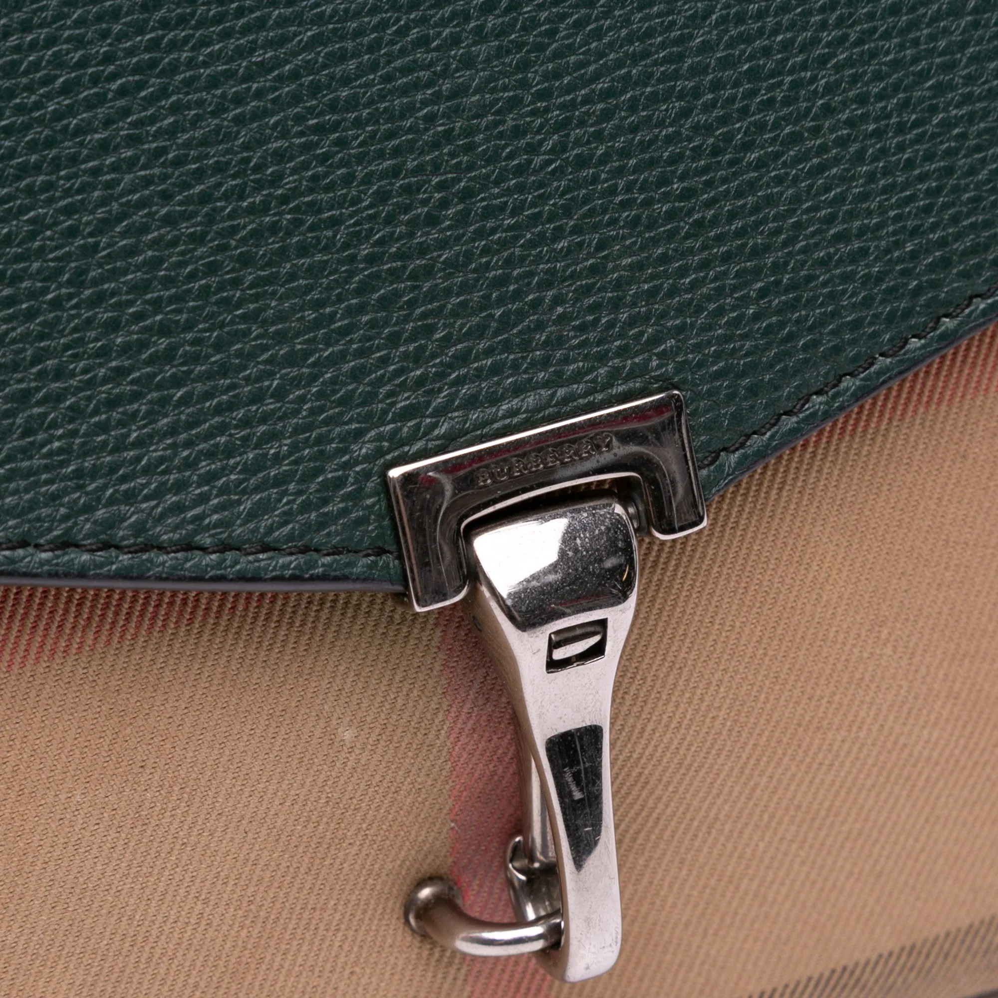 House Check Canvas and Leather Derby Macken Crossbody