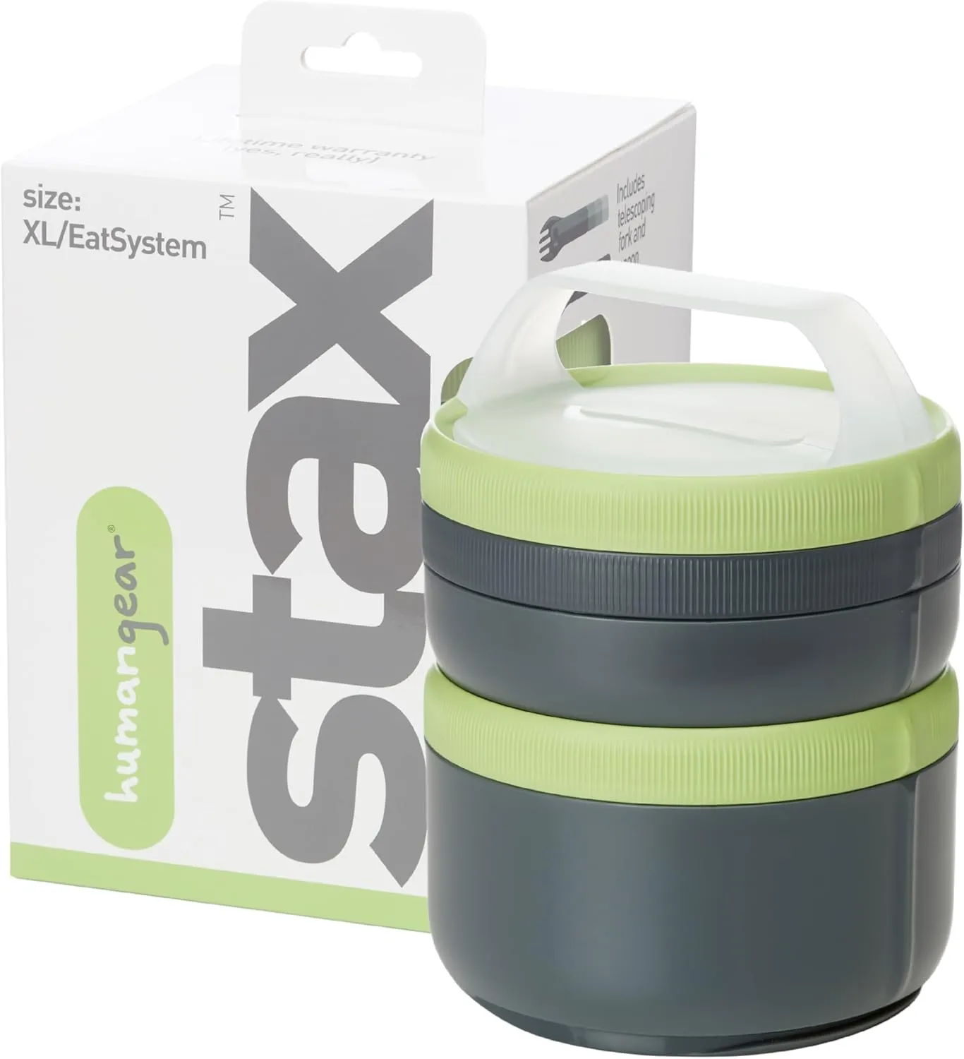 humangear STAX XL/Eat System | Modular Storage Container | Extra Large Stacking Container | BPA-Free, PC-Free, Phthalate-Free