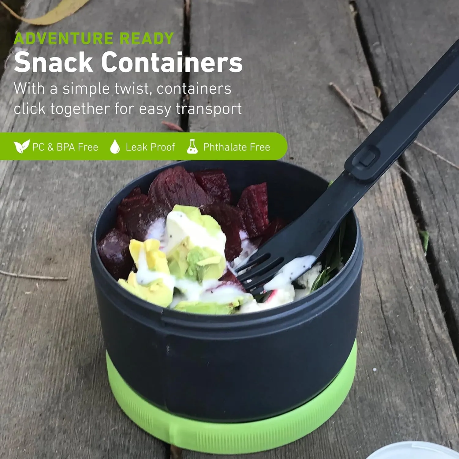 humangear STAX XL/Eat System | Modular Storage Container | Extra Large Stacking Container | BPA-Free, PC-Free, Phthalate-Free